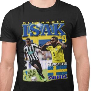 Highstreet Alexander Isak Sort t-shirt Sverige sweater print 128cl 7-8år