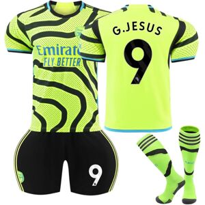 23-24 Arsenal Away Kids Fodboldsæt med sokker nr. 9 Jesus 6-7years