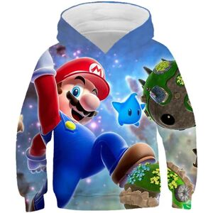 YIXI 5-10 år Kid Super Mario Hoodie Sweatshirt Hættetrøje Toppe Gaver B 8-9 Years