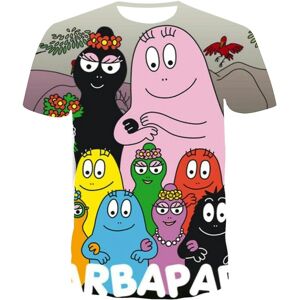 Børn sommer tegneserie Barbapapa 3d print kortærmede t-shirts Bosy piger Casual åndbare T-shirts Toppe Børn Smukt tøj 2 m