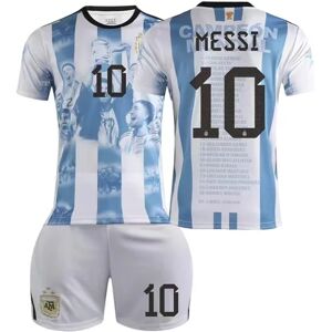 MIA MI Messi Camiseta No10 fodboldtrøje drenge T-shirt sæt til voksne sportstøj pige sportsdragt Beskyttende beklædning Cosplay Kit E3 18