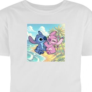 Børn T-shirt stitch hvid 9-11 År