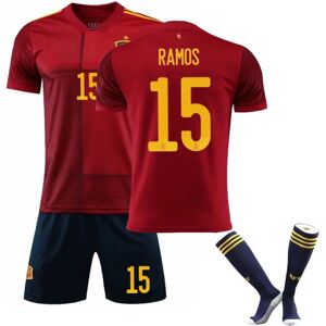 Spanien Jersey fodbold T-shirts Jersey sæt til børn/unge K RAMOS  15 home M