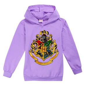 Drenge Piger Casual Hættetrøje Harry Potter Langærmet Sweatshirt Top lilla Komfortabel klassiker purple 160cm