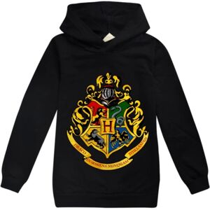 Drenge Piger Casual Hættetrøje Harry Potter Langærmet Sweatshirt Top sort Komfortabel klassiker black 150cm