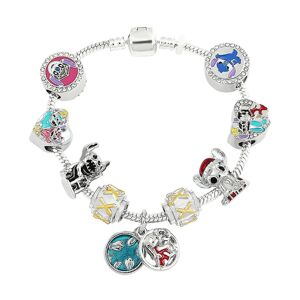 Charm Armbånd Lilo And Stitch Smykker Til Kvinder Børn I Love You Armbånd Bestfriend Gave - Blå Multicolor 7.48In