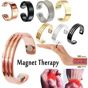 Apollostorisk lymfedrænageterapi magnetisk ring Black