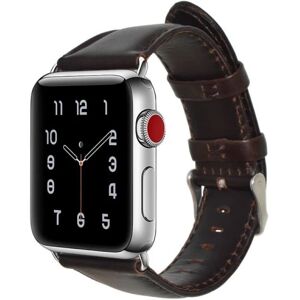 ExpressVaruhuset Apple Watch SE 44mm stilfuld læderrem - mørkebrun Dark brown