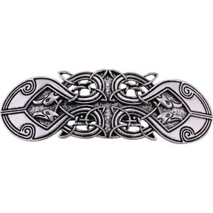 No brand Metal Celtic hårspænde retro Odins ravn hårnål håndlavet forårs pinch hår smykker bryllup brud hår tilbehør kvinder（Sølv）