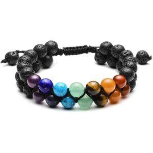 Reiki Healing Crystal Gemstone, Gamma Stone Beaded Woven Armbånd