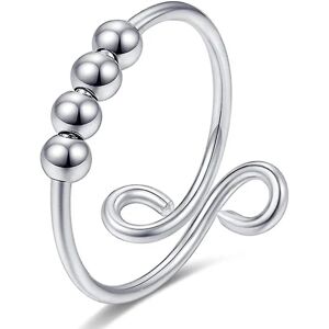 Kvinder Roterbare Fidget Beads Ringe Anti Stress Angst Spinner åbning Fred Ring Valentinsdag smykker