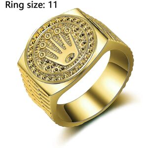 Ringe Til Mænd Hip Hop Sølv Guld Konge Krone Broken Heart Finger Ring Ancient gold