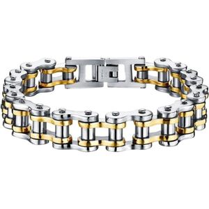 Titanium Steel Biker Herre Armbånd Link Chain Motorcykel Bike Chain Armbånd Smykker