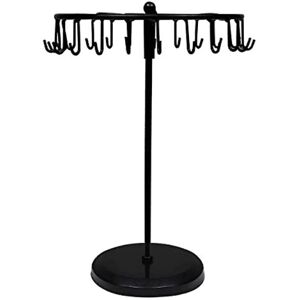 23 kroge Roterende halskæde Display Holder Pendant Armbånd Smykker Stand Rack Black