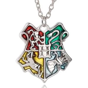 Harry Potter Halsband - Hogwarts Vapensköld/Sköld/Crest sølv