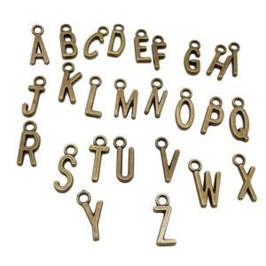4 sæt et bogstav halskæde alfabet vedhæng smykker legering bogstaver vedhæng armbånd charme vedhæng vedhæng
