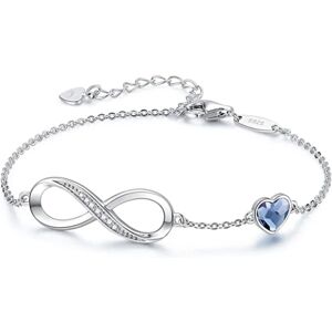 Armbind Frauen Herzsymbol Armband mit Unendlichkeitssymbol 925 S