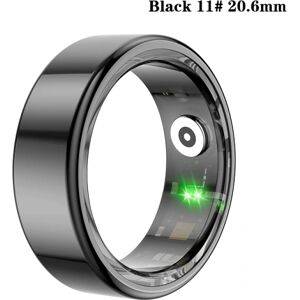 Smart Ring Fitness Health Tracker Titanium Legering Fingerring Fo Black 20.6mm