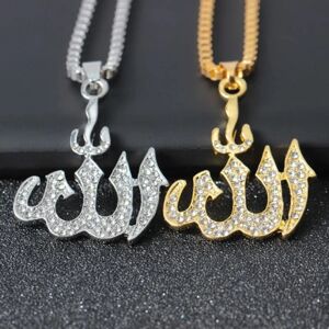 b behover. 18 karat forgyldt kæde Allah muslim Silver one size