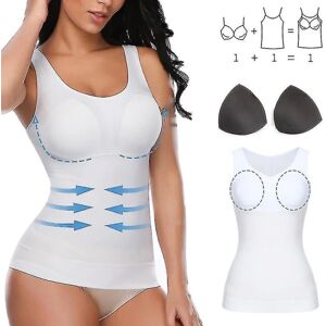 3 i 1 Sculpting Body Shaping Vest Shaper Shapewear Åndbar slankekur til kvinder White 2XL