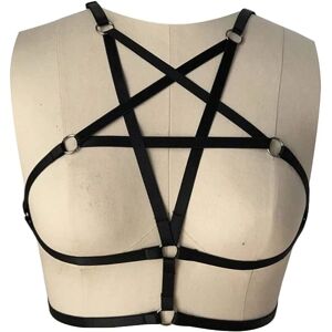 2 stk Sexy Kvinder Sele Halter Pentagram Body Sele BH C