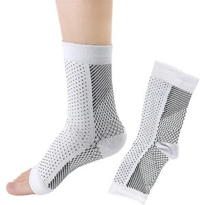 ESTONE Soothe Socks Neuropati Kompression Ankel Arch Support Protection Smertelindrende Sokker -ge White L XL