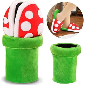 Super Mario Piranha Plant Plys Funny Slippers V