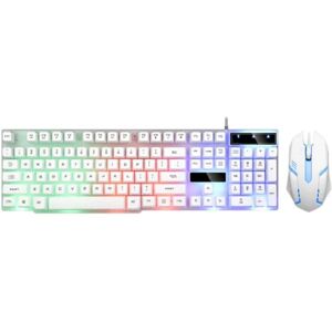 Mwin kablet Keyboard Mus Kit GTX300 Combo Kit LED Baggrundslys, Hvid