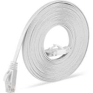 20m - Cat 6 Ethernet Kabel - Flach Rj45 Netzwerkkabel - 1000 Mbit/s Geschwindigkeit - Gigabit Lan Kabel - Flachbroad Internet Patchkabel Fr Pc Ps5 Xb