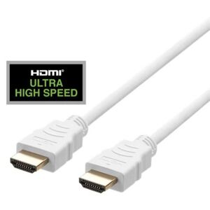 Deltaco ULTRA High Speed HDMI-kabel, 48Gbps, 3m, vit