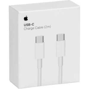 Apple USB-C opladningskabel, USB-C han - USB-C han, 2m, hvid