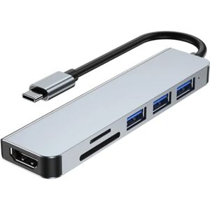 BATTERY CDQ Ethernet-adapter, USB C-hub med dockningsstation, op til 100W Pd