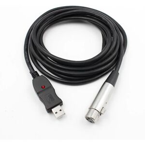 AGPtek 3M USB han til XLR hun mikrofon USB MIC Link kabel Ny