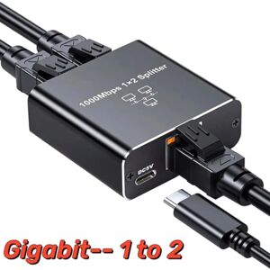 HEET Gigabit RJ45 Network Splitter 1000Mbps 1 til 2 veje Lan Ethernet A2