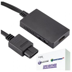 ExpressVaruhuset HDMI Adapter til N64 / Gamecube / SNES med 720p/1080p Switch Black