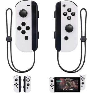 Til Joypad (l/r) til Nintendo Switch Controller - venstre og højre trådløs fjernbetjening med håndledsrem (hvid)