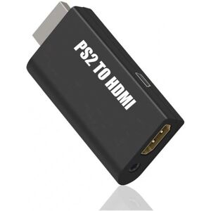 INF PS2 til HDMI-adapter med 3,5 mm lydudgang til HDTV/HDMI-skær