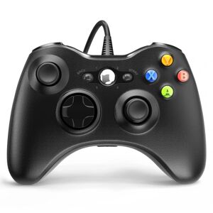 Microsoft Kablet controller til Xbox 360, spilcontroller til 360 med Dual-Vibration Turbo kompatibel med Xbox 360/360 Slim og PC Windows 7,8,10