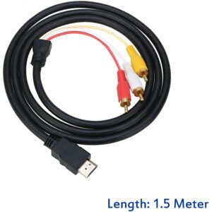 HD HDMI til AV-kabel 3rca forgyldt SCART til 3rca AV-adapter ind/ud Type Kostehoved CH-PS4-018E SCART TO 3RCA