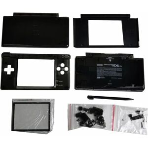 Klar vit/svart hölje Shell Cover Case Komplet sæt Ersättning til Nintendo Ds Lite For Ndsl Spelkonsol Case Transparent Svart