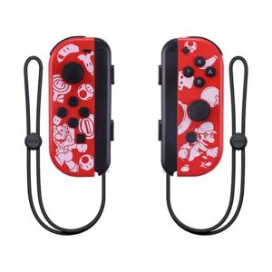 Nintendo NS switch venstre og højre håndtag joycon håndtag switch bluetooth håndtag med fjernopvågning og håndstrop red mario