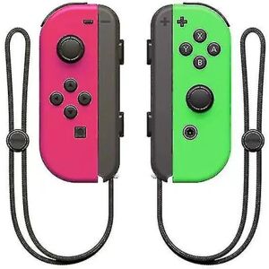 For Nintendo Switch-kontroller Joy-con L/r Gamepad med rem Joysticks Byt ud Joycon pink green