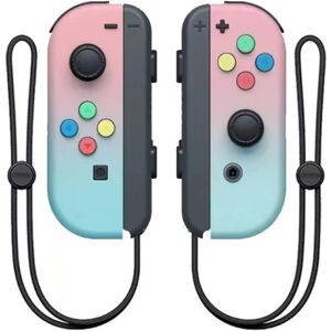 Nintendo NS switch venstre og højre håndtag joycon håndtag switch bluetooth håndtag med fjernopvågning og håndstrop Pink and blue gradient color