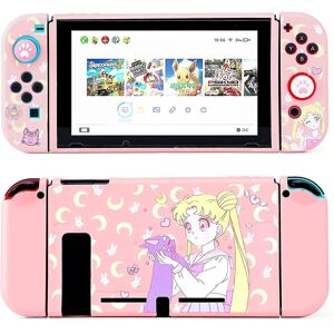 Etui til Nintendo Switch - Soft Slim Grip Cover Shell til konsol og Joy-con (sailor Moon)