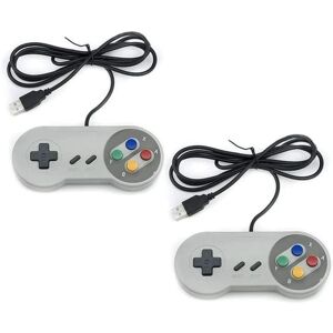 Nintendo 2 Pack Snes/NES Imitation USB Controller - Klassisk Retro Gamepad