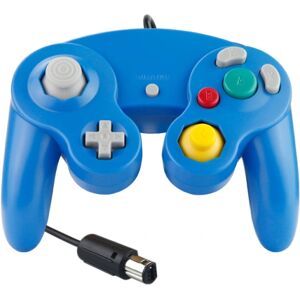 Nintendo Classic Shock Joypad Wired Controller, kompatibel med Wii NGC Gamecube Game Cube blue