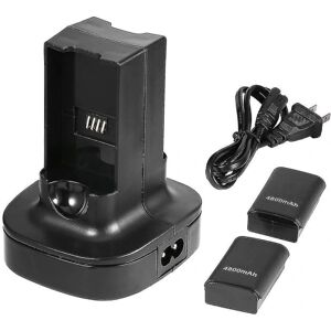 FMYSJ Opladerbase Ladestation Dock+2 genopladeligt batteri til Xbox 360 Controle (FMY)