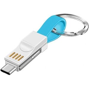 3 i 1 mini nøglering oplader usb kabel Micro usb type C lyskabel