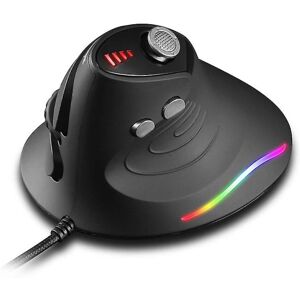 C-10 kablet optisk lodret mus Programmerbar gamingmus Rgb ergonomisk mus 5-gears justerbar Dpi til pc bærbar