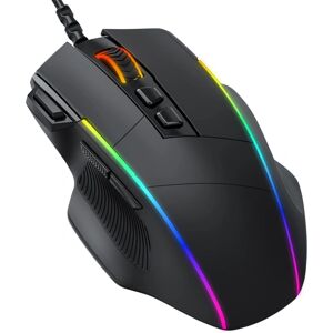 RGB-gamingmus USB-kablet mus med ergonomisk design til pc/Mac